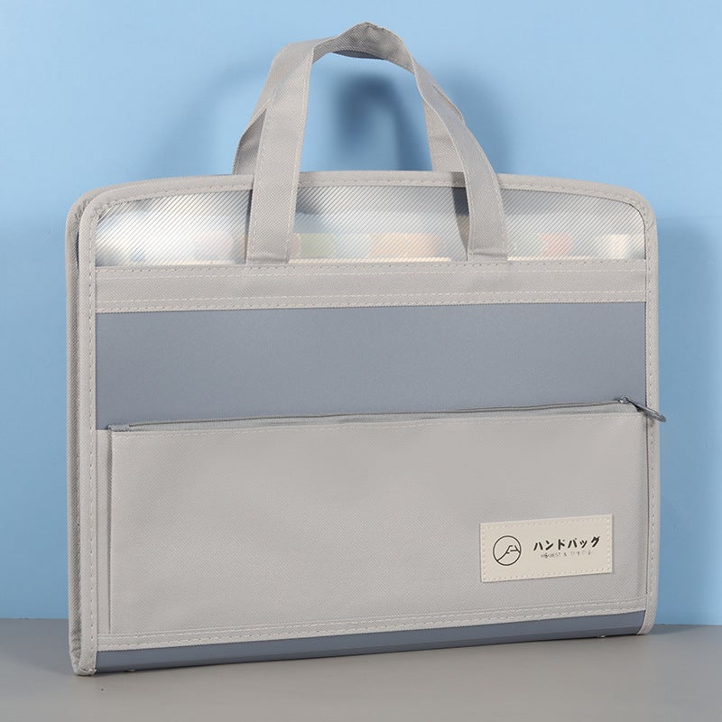 Kang Bai A4 Large Capacity Multi-Layer Portable Organ Bag Student Special Test Paper Data Transparent Folder Organ Bag - Image 1